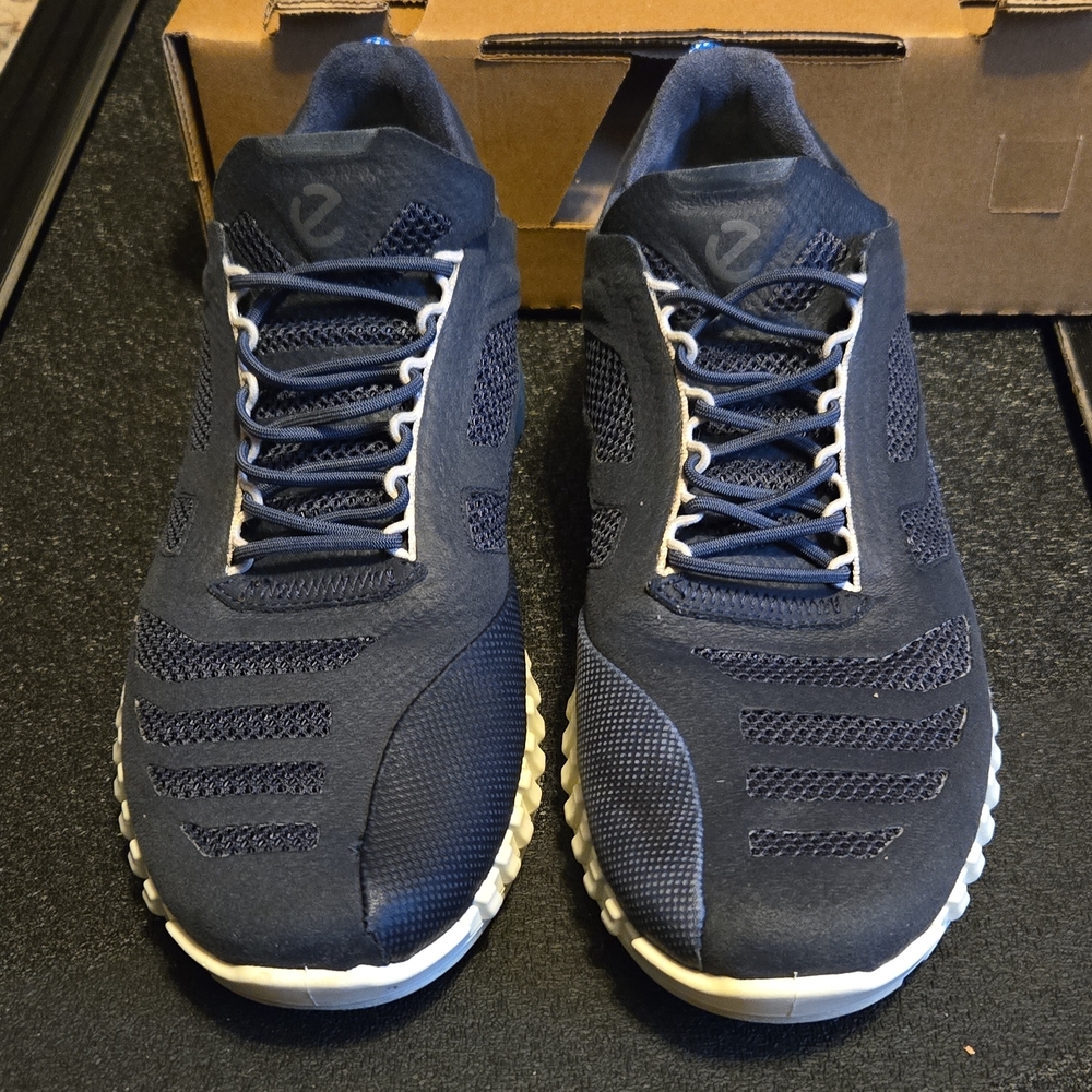 ECCO S.T.1 Men's Navy Blue Mesh Low Top Athletic Sneakers 221PF50026